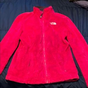 north face full zip magenta jacket